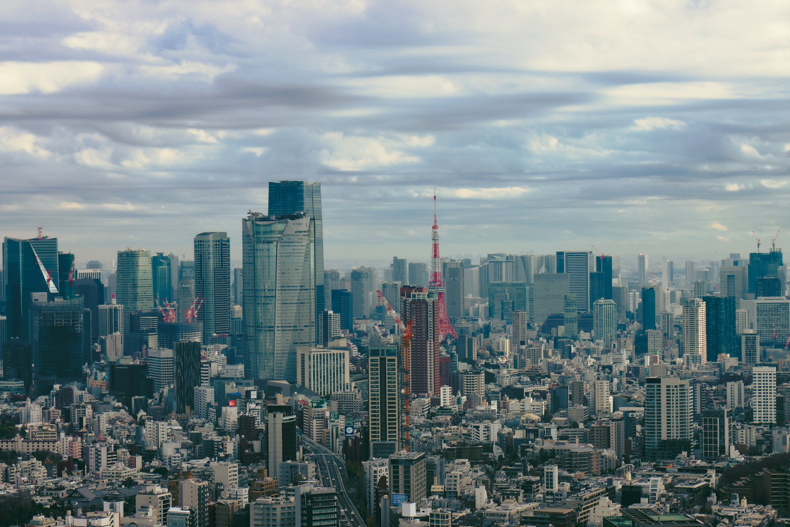 曇り空の下に広がる東京の街並み。内容を補う資料画像。